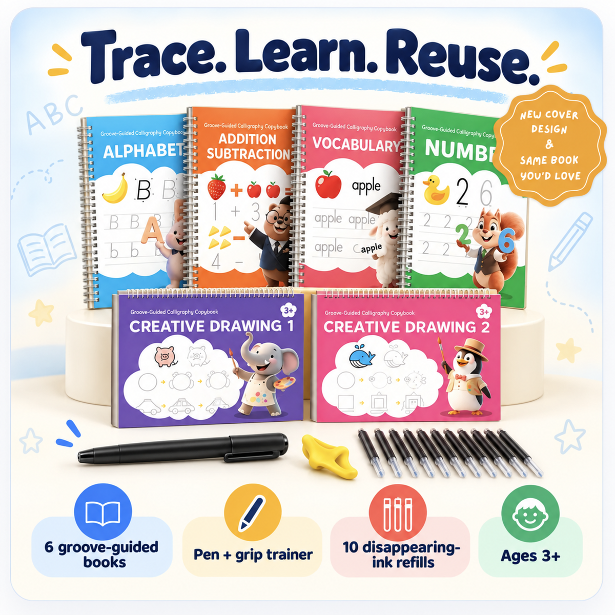 Grooved Handwriting Set for Kids